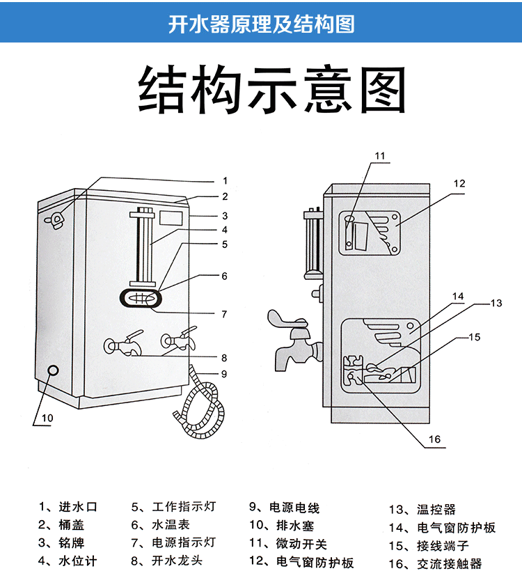 新嘉毅3千瓦开水器商用全自动烧水器不锈钢保温电热开水机器