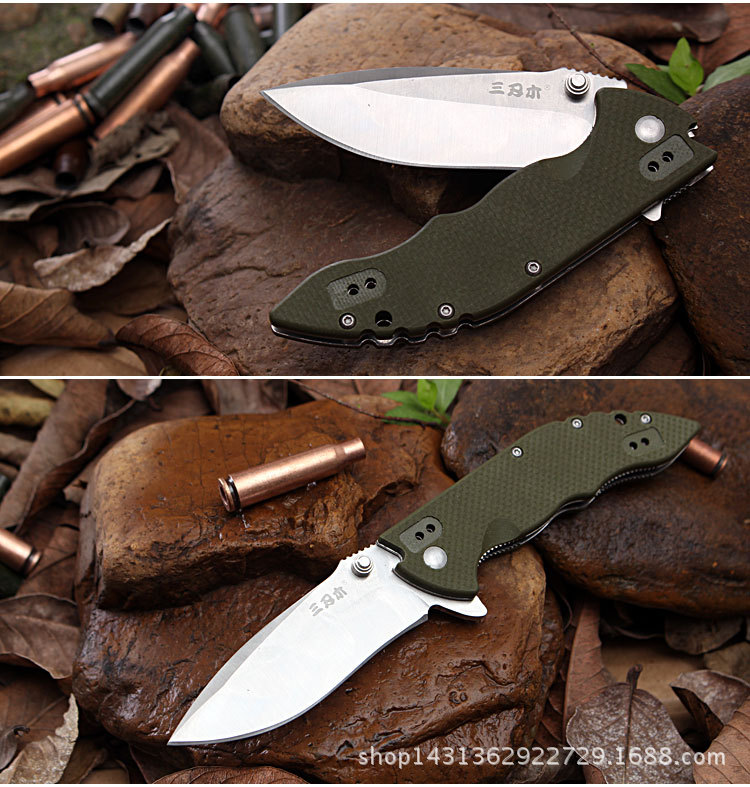 三刃木官方正品户外刀具折刀折叠刀防身便携野营露营刀具瑞士军刀