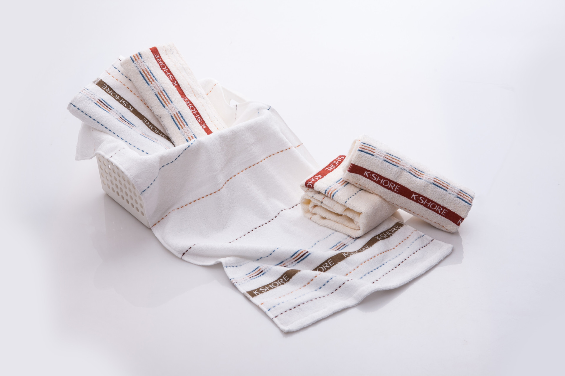 厂家直销毛巾批发 金号k·shore英文纯棉高档成人洗脸面巾72*34cm