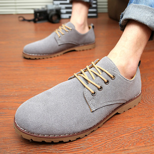 真皮二层皮男鞋子 春季新款百搭潮流板鞋 韩版低帮日常休闲潮鞋子