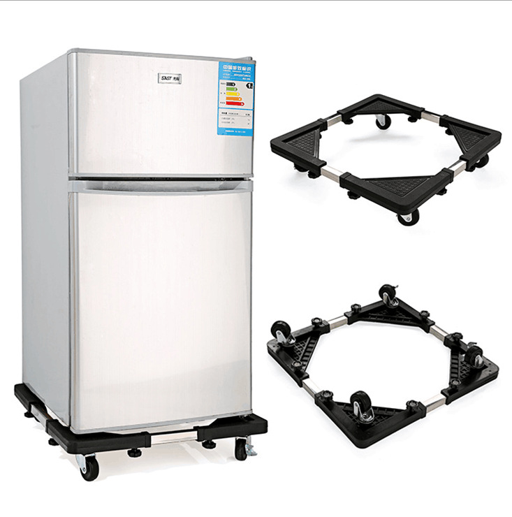 可伸缩不锈钢移动冰箱底座,不锈钢洗衣机支架,移动底架托架