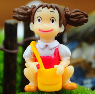 带插针 宫崎骏龙猫系列q版雨衣小梅公仔 苔藓微景观摆件 diy摆件