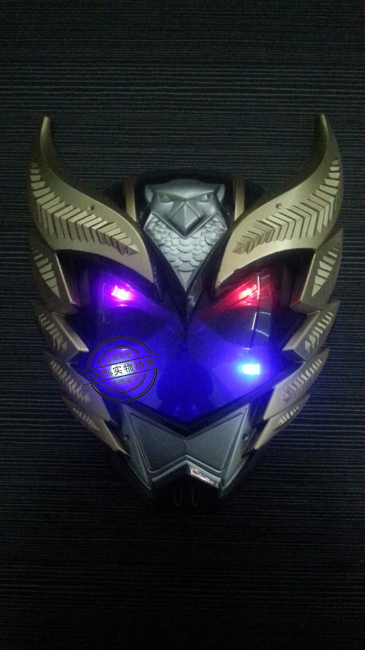 闪光铠甲勇士面具 儿童玩具面具 带灯光面具 动漫卡通面具批发