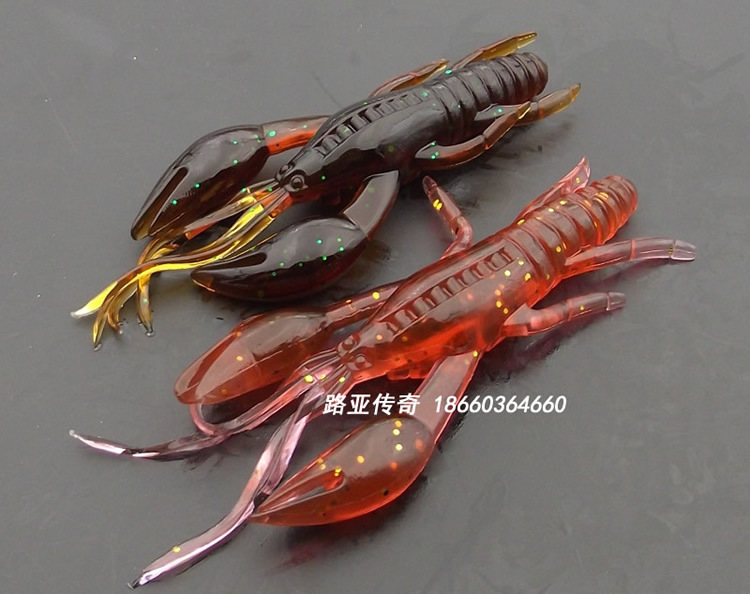 4只装路亚饵软饵虾小龙虾仿生饵65mm5.