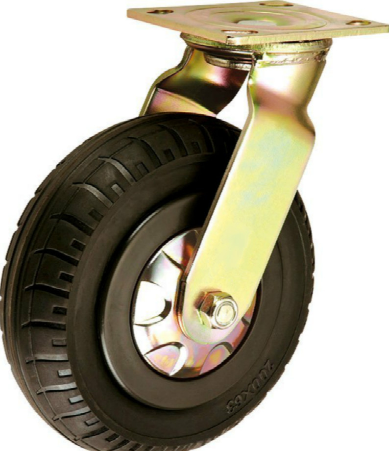 厂家直销 8寸10寸静音tpr发泡免充气脚轮万向轮 pu轮子