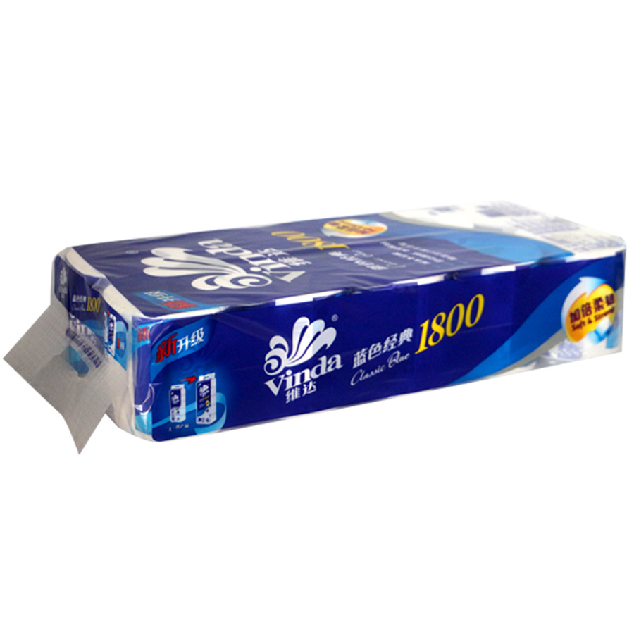 维达卷纸三层180g蓝色经典系列柔韧卷筒纸 v4028 【产品名称】维达