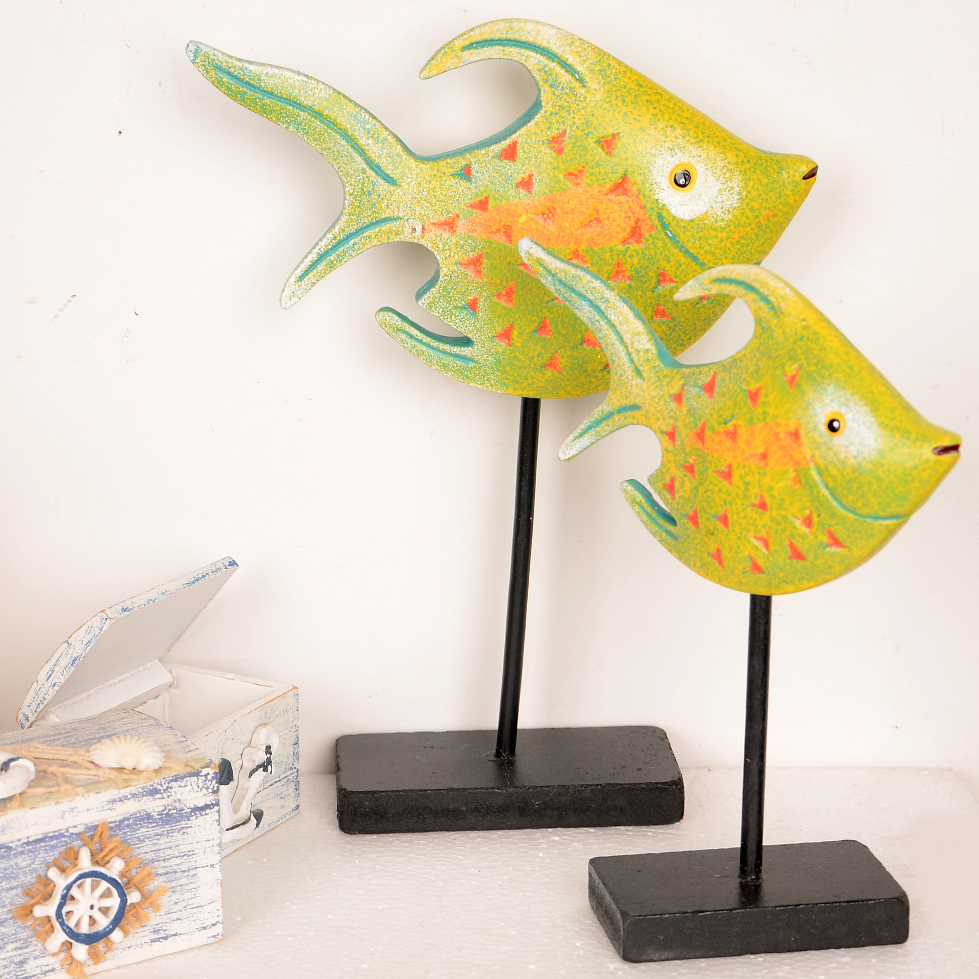 zakka 家居摆件 深海小鱼摆件 创意摆件 一套 大小号c1419