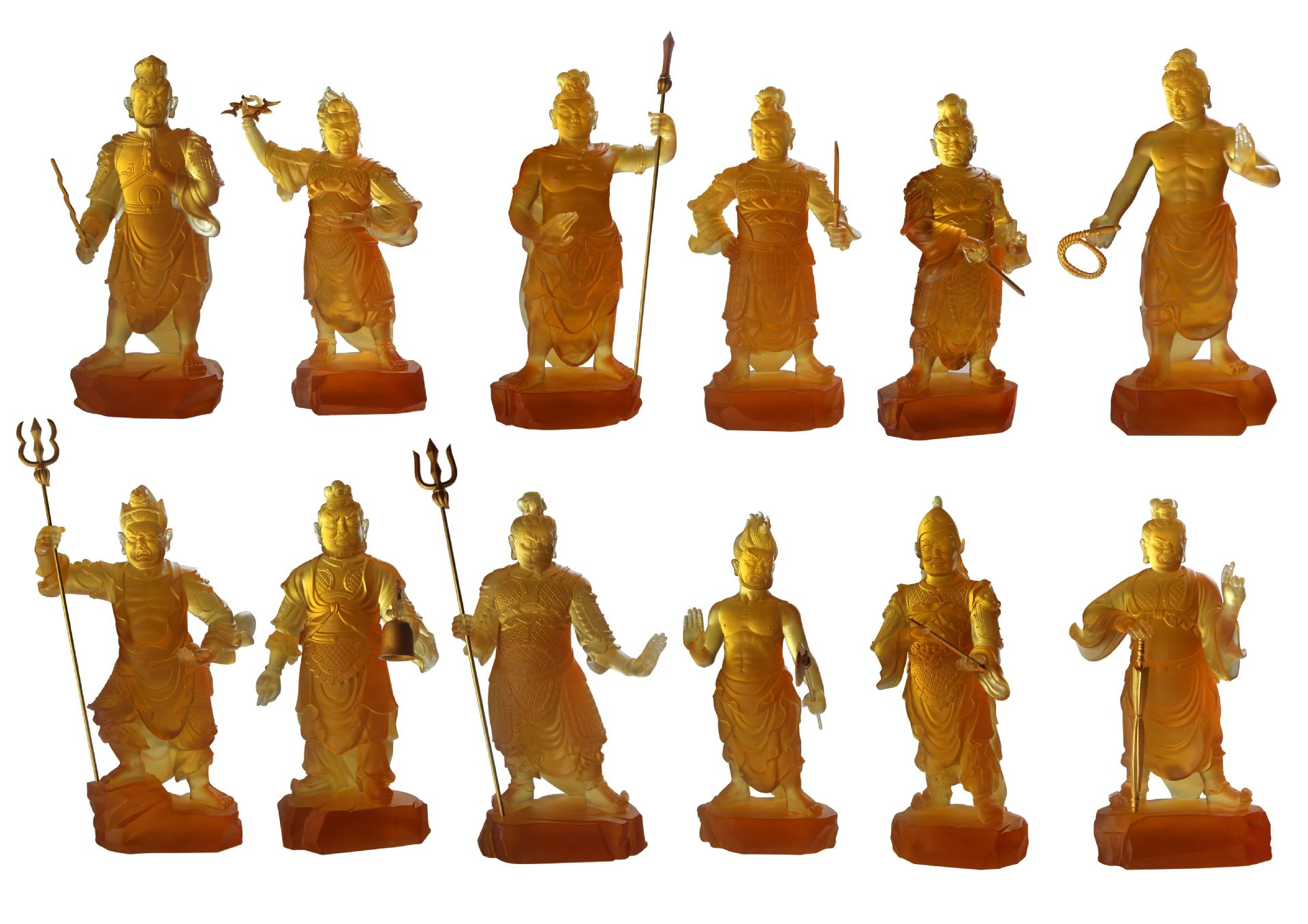 原创正版琉璃22cm药师十二神将 十二药叉大将 十二神王 包邮