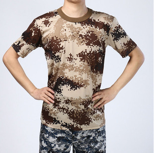 美军训练作战荒漠迷彩服 速干耐磨短袖t恤军 迷户外活动服装批发