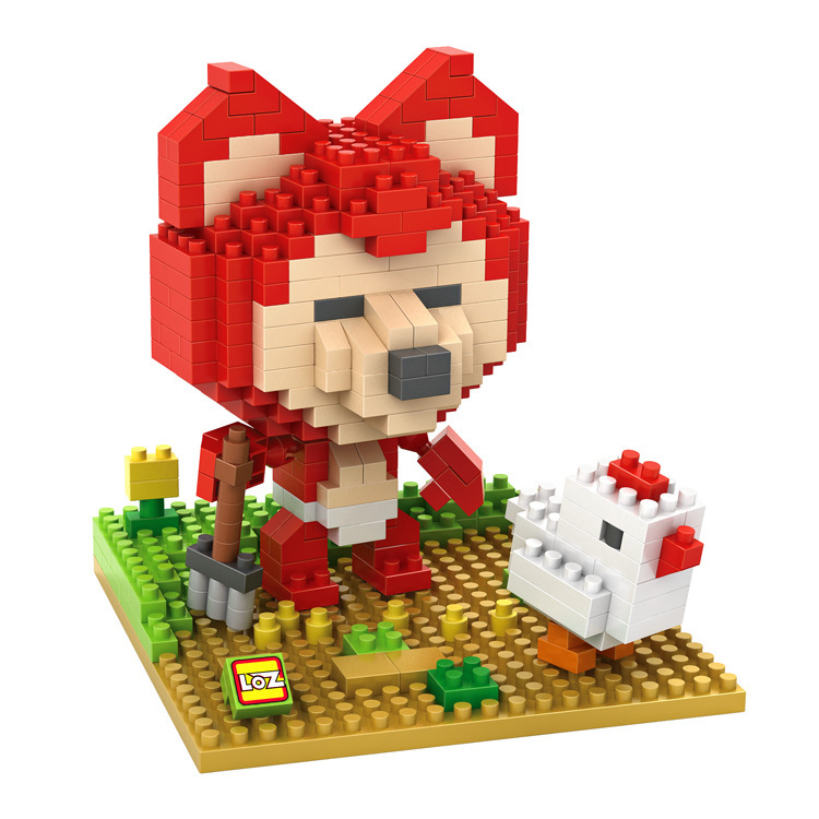 loz智俐 钻石迷你小颗粒益智儿童拼插积木 阿狸和桃子9491/9492