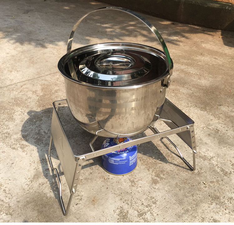 柯曼便携不锈钢炉头支架 烧烤架套锅支架 烤盘支架 烤网 炉头支架