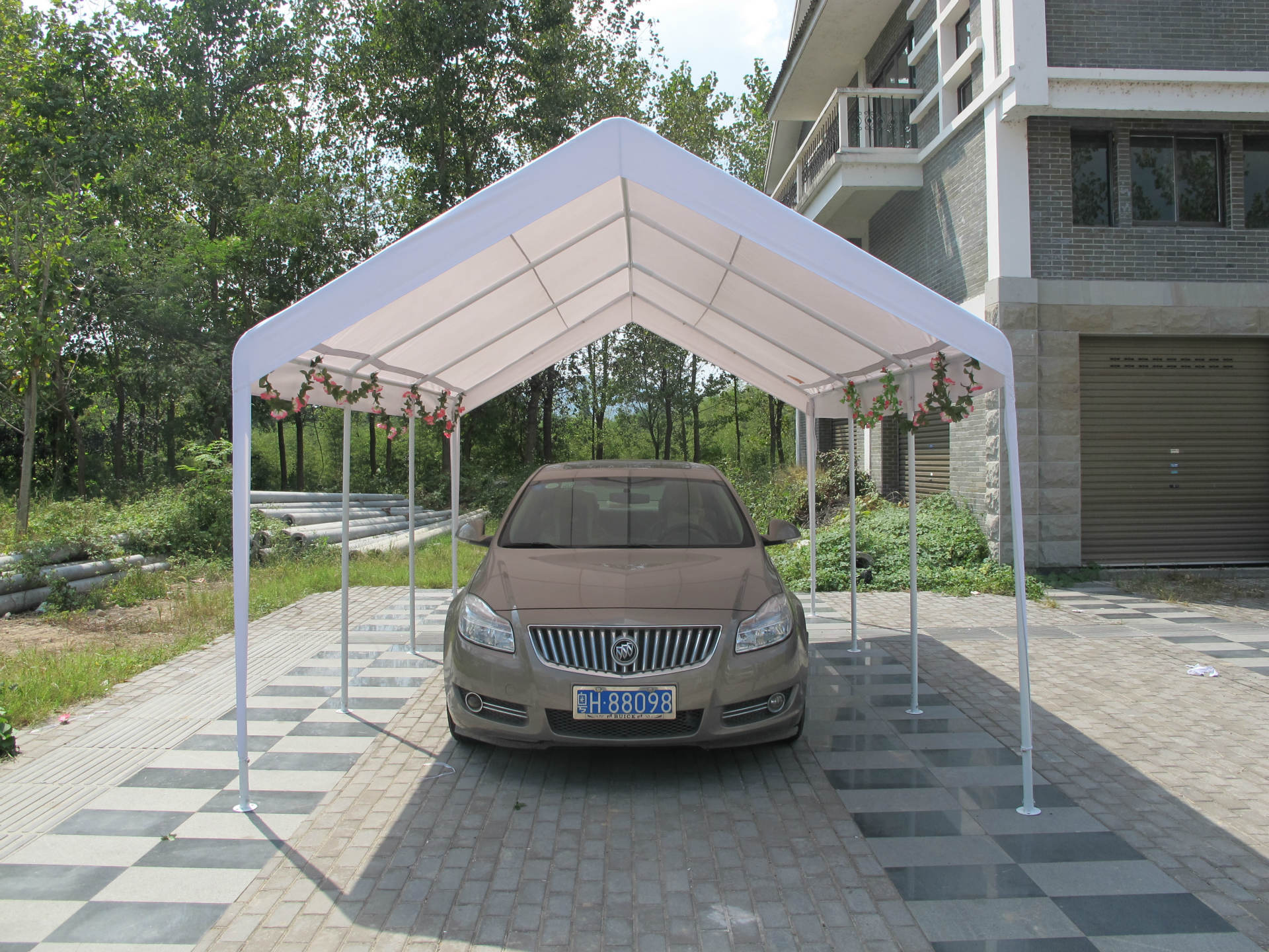 厂家直销高级户外汽车停车篷遮阳棚雨篷展会帐篷 加长款:3.3*5.