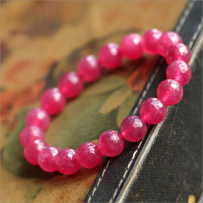 批发红宝石水晶手链刻面鸽血红宝石饰品首饰女士珠宝饰品手串