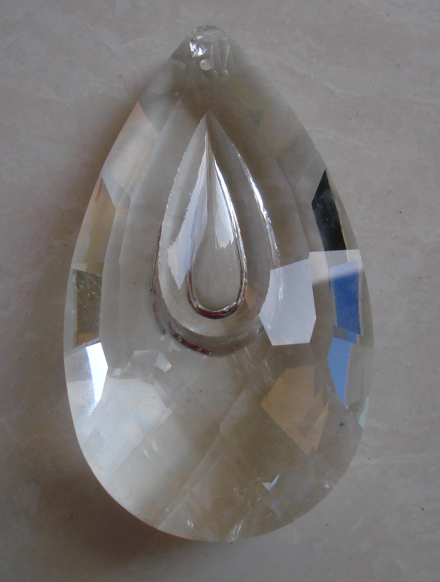 【63mm 水滴网格 吊坠 diy珠帘门帘玄关散珠 水晶灯配件材料批发】浙