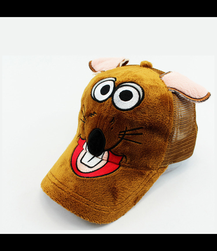 韩版新款 带耳朵尼龙帽 纯色儿童帽 秋冬棒球网帽 厂家直销批发