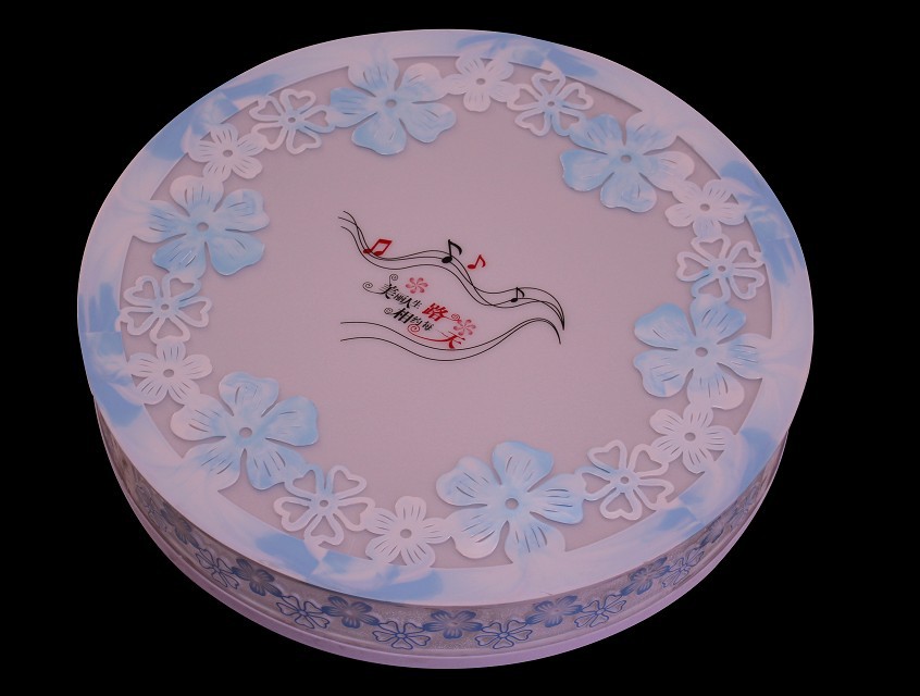 新款田园led亚克力雕花圆形卧室吸顶灯书房儿童房灯具特价促销