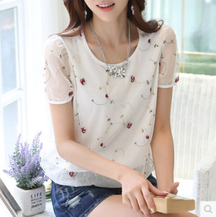 雪纺衫 短袖