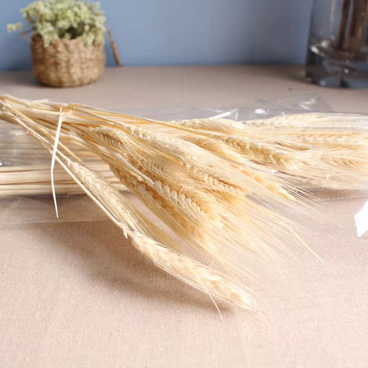 染色一束小麦麦子大麦穗开业庆典礼品干花真花装饰花批发