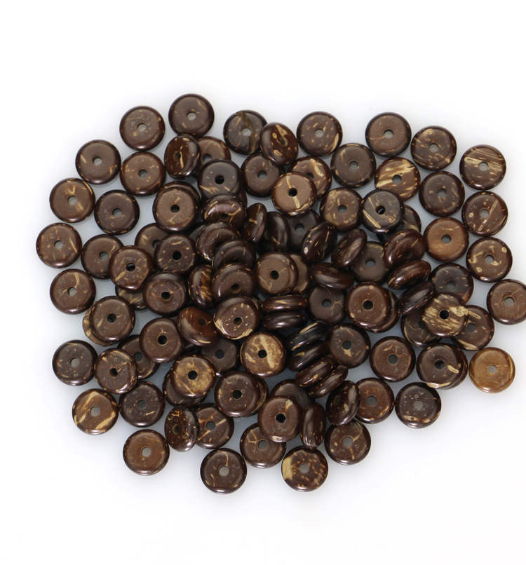 天然无颜色椰壳圆角隔片椰片倒角垫片diy佛珠手串隔片椰子壳批发详情