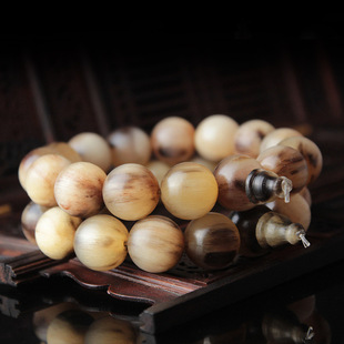 北山羊角佛珠手串藏式民族首饰天然材质