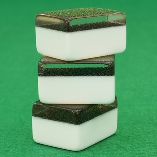 御圣黑金水晶麻将 亚克力麻将牌 广东麻将 大码家用麻将牌
