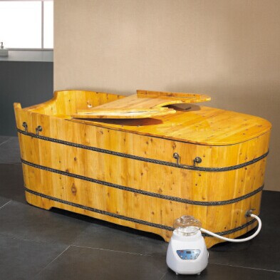 062a香柏木 蒸汽桶成人泡澡桶单人木质浴缸木桶全身熏蒸桶