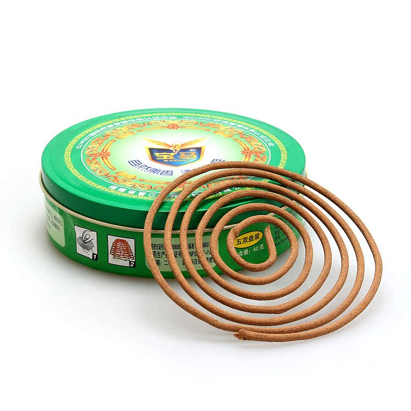 宝马蚊香 铁盒线蚊香 驱蚊檀香型熏香清新线蚊香 10盘 可贴牌