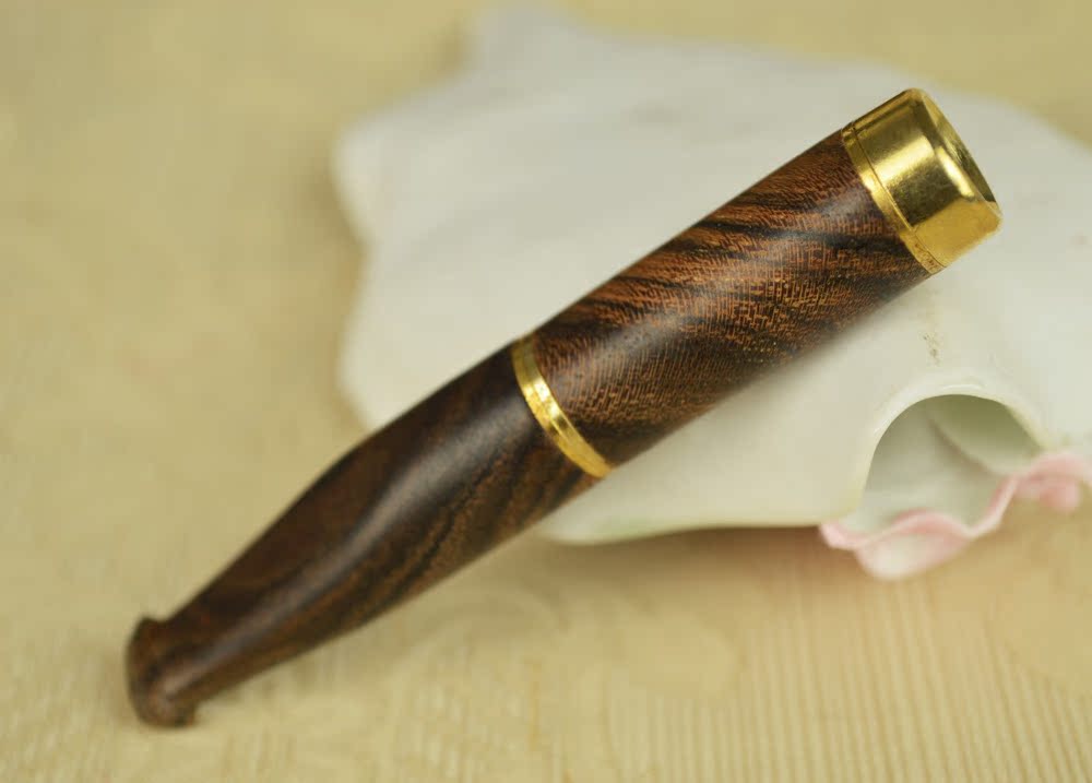 厂家直销木质烟嘴高档礼品虎皮檀木(黑花)双重过滤烟嘴烟具