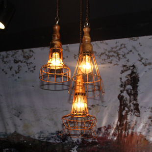 美式复古铁艺灯架酒吧吊灯壁挂灯装饰餐厅吸顶吊灯咖啡厅灯