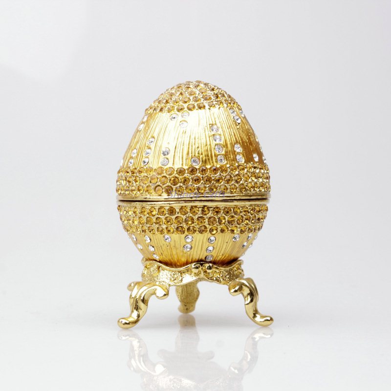 节日珠宝盒 金属鸡蛋 伯明翰鸡蛋 礼品 首饰盒 珠宝盒 婚礼赠品