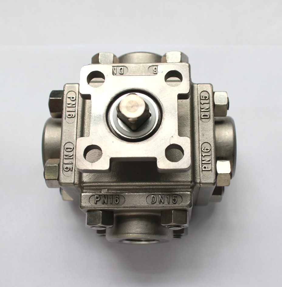 气动高平台四通球阀 304 304l 316 316l q16f q66f q96f-16p