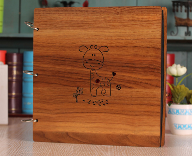 16寸木质diy相册本韩国手工粘贴式影集木厂家直销