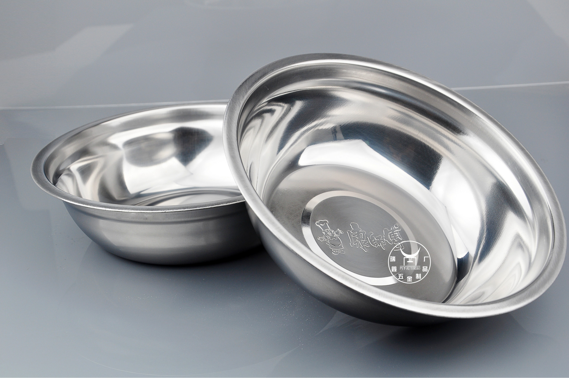 厂家直销不锈钢汤盆 礼品赠品盆定制 康师傅广告活动礼品盆
