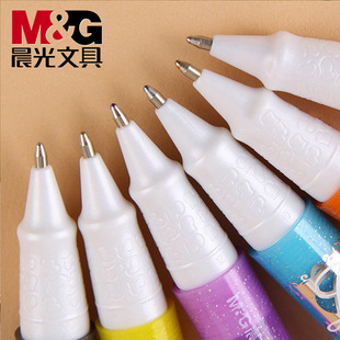 金宝文具批发晨光贺卡笔/闪光笔/闪光中油笔6支套装agp19004-6