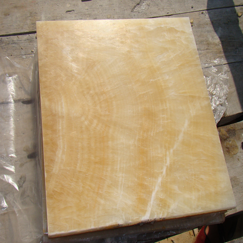 矿山工厂供应天然松香黄 黄玉石大理石板材 汗蒸房专用材料