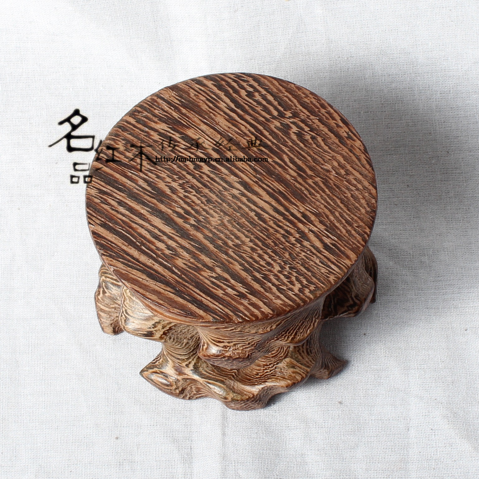 厂家直销红木鸡翅木底座 紫砂壶实木整木雕刻奇石摆件底座批发