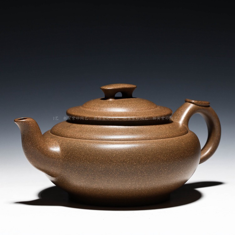 宜兴紫砂壶 台湾回流 顾景舟款【上新桥壶】590cc 老豆青泥