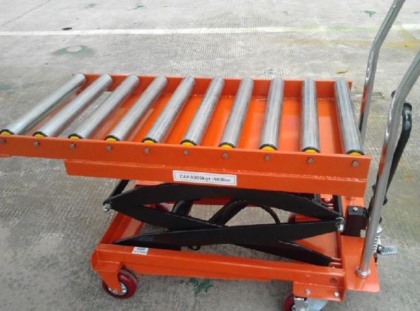 手推滚珠式电动升降模具车 滚珠式液压平台车 万向球模具搬运平台