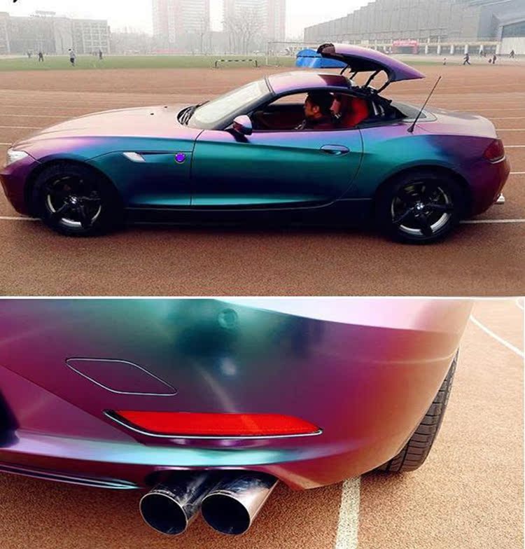 厂家批发变色龙碳纤纸 改色膜亚光变色龙贴膜 汽车贴膜 内饰贴纸