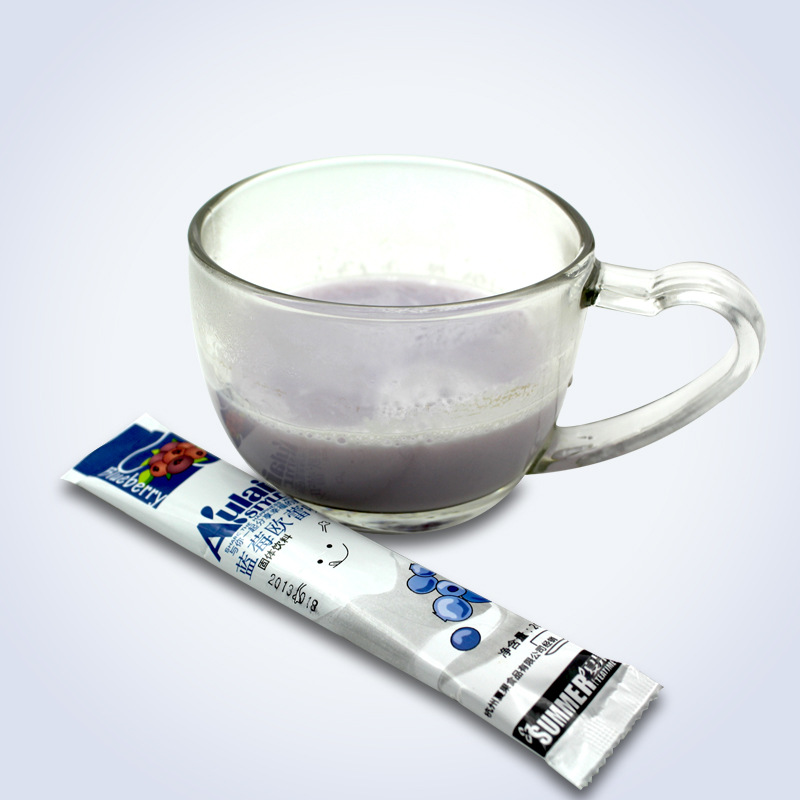夏果 欧蕾奶茶蓝莓味 休闲食品批发奶茶原料粉 20g*69条*4包/箱