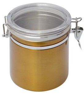 正的金属储物罐饼干盒杂粮罐 304不锈钢内胆 烘焙厨房多用储存罐