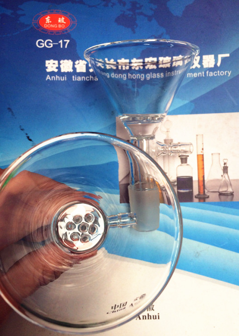 玻璃抽真空漏斗 三角抽滤漏斗 加料漏斗 75mm/19口可定制任意规格