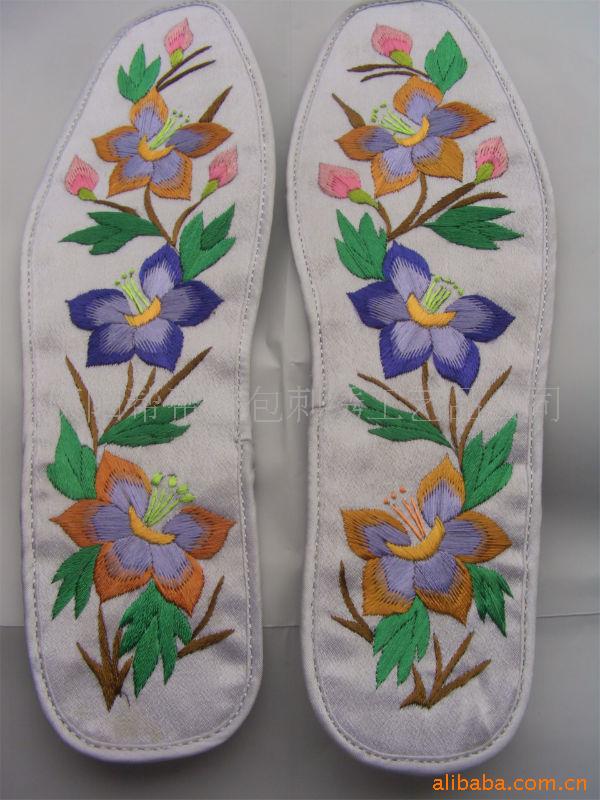 甘肃庆阳供应香包刺绣工艺品 庆阳手工绣花鞋垫 菊花葫芦图详情