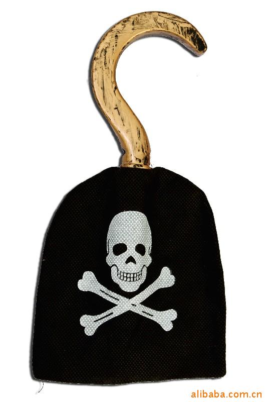 海盗派对用品 古铜色无纺布海盗钩 欢迎来样定做!