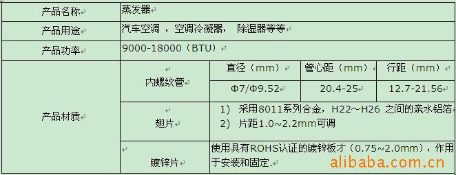 批发,定制铜铝翅片式换热器,蒸发器,冷凝器